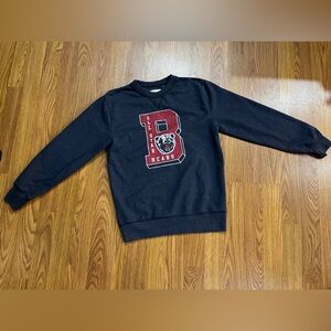 Children’s Place boys’ 10/12 sweatshirt, graphic varsity, navy